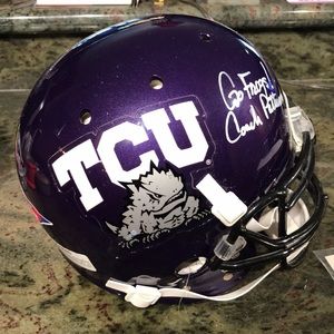 TCU FOOTBALL HELMET AUTOGRAPHED